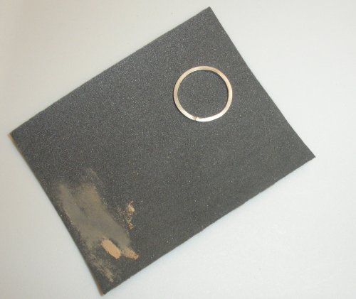 Judy Larson's Bezels Using Square Wire - , Metalwork, Cutting, Cutting Tool, Cutters, Filing, Finishing, Butane Torch, Soldering, Solder, Design, Place a piece sandpaper